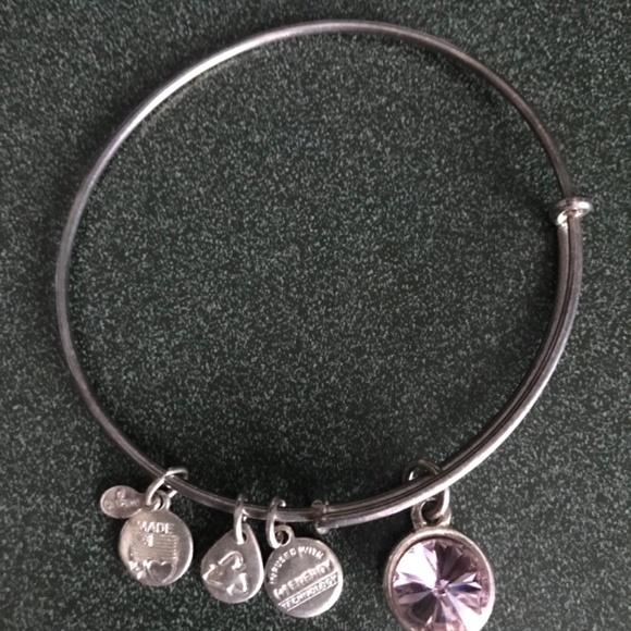 Alex and Ani Expandable Wire Bracelet Pink Charm - Picture 2 of 16